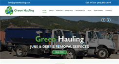 Desktop Screenshot of greenhauling.com