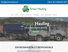 Tablet Screenshot of greenhauling.com